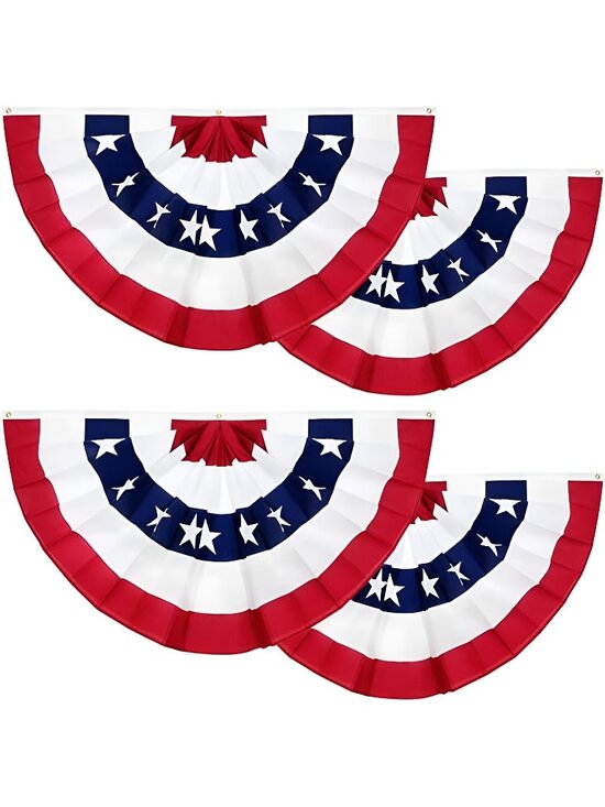 Other - 1.5X3 Ft Patriotic 4th of July Decoration Bunting Flag Red White Blue US Banner